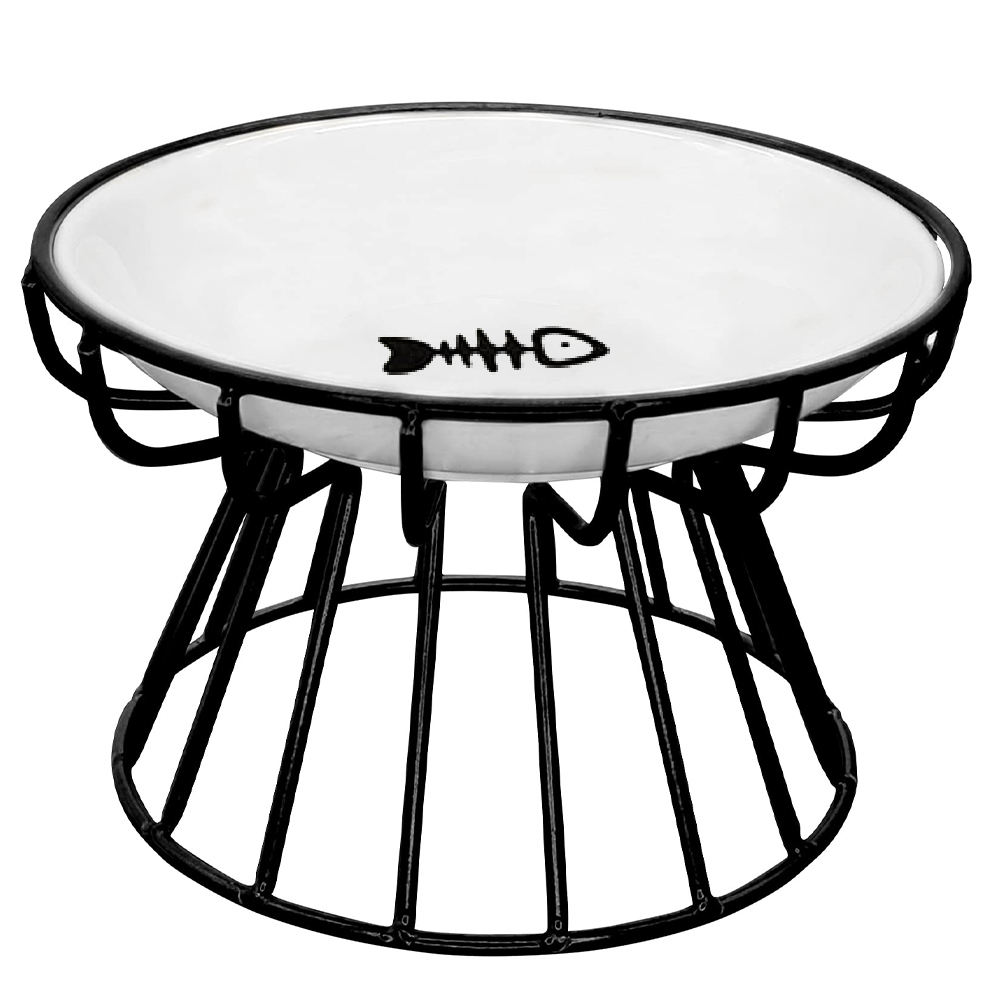 Ugerlov Cat Bowl,Raised Cat Food Bowl ,Elevated Cat Feeder Bowl Stand