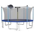 thumbnail image 6 of Barara King 14ft Trampoline with Breathable PP Jump Pads and 96 Springs, Outdoor Recreational Trampolines for Kids, Blue, 6 of 8