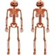 thumbnail image 1 of Esqueleto de Halloween articulado de 15,7'' - Esqueleto de Halloween de cuerpo completo con cabeza de calabaza y articulaciones móviles para decoraciones de casas embrujadas, paquete de 2, 1 of 5