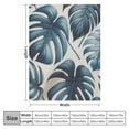 thumbnail image 4 of JRXY Flannel Fleece Blanket Tropical Leaf Palm Pattern Anti-Pilling Soft Cozy Lightweight Durable White, 4 of 6