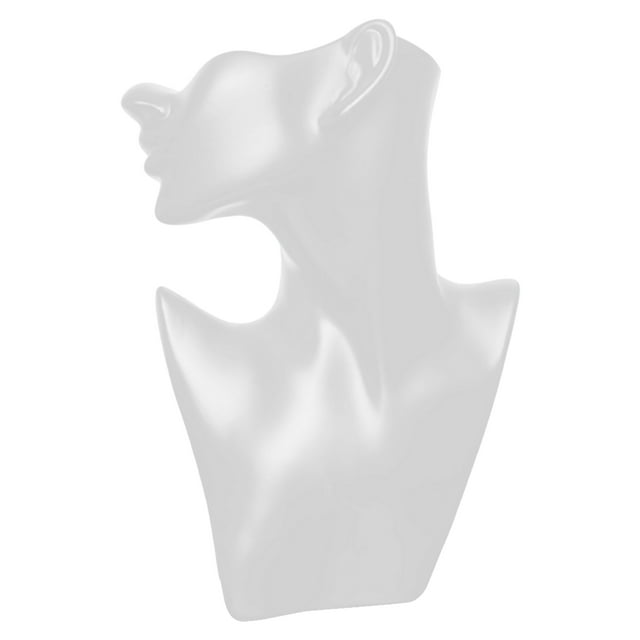 Présentoir à Bijoux Modèle de Tête de Mannequin Demi-Visage Support de Présentation de Bijoux Portrait Tête Factice pour Collier Boucles d'Oreilles Modèle en Pvc
