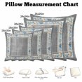 thumbnail image 5 of Throw Pillow Covers, Grey Coastal Decorative Throw Pillow Covers 18x18 Inch, Vintage Summer Beach Coral Shell Starfish Square Linen Pillow Cases for Couch/Living Room/Sofa, 5 of 9