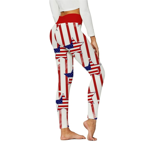 MKLEKYY Leggings deportivos para mujer, pantalones push up, mallas altas para entrenamiento, yoga, deportes, día a día, para correr, estampados, independencia, cintura alta, pantalones de yoga