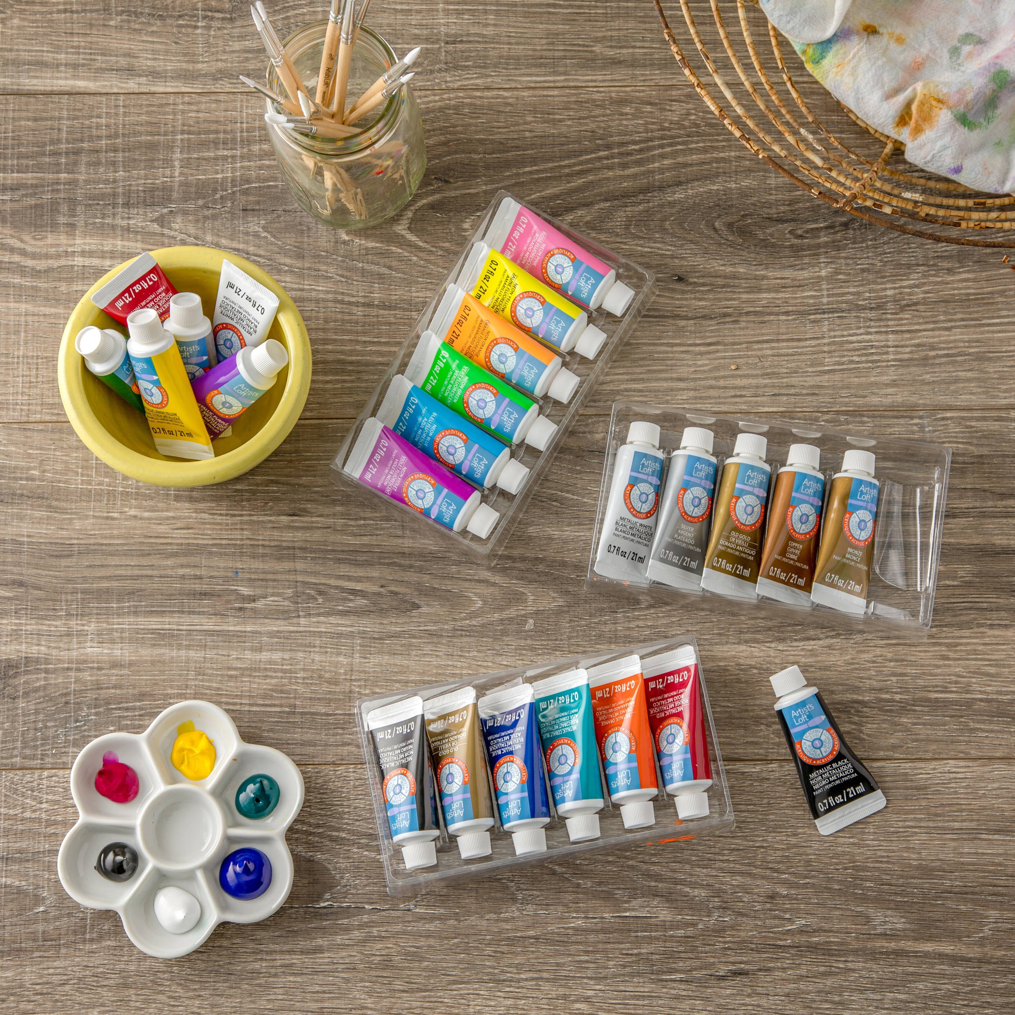 Metallic & Neon Acrylic Paint Set by Artist's Loft‚Ñ¢