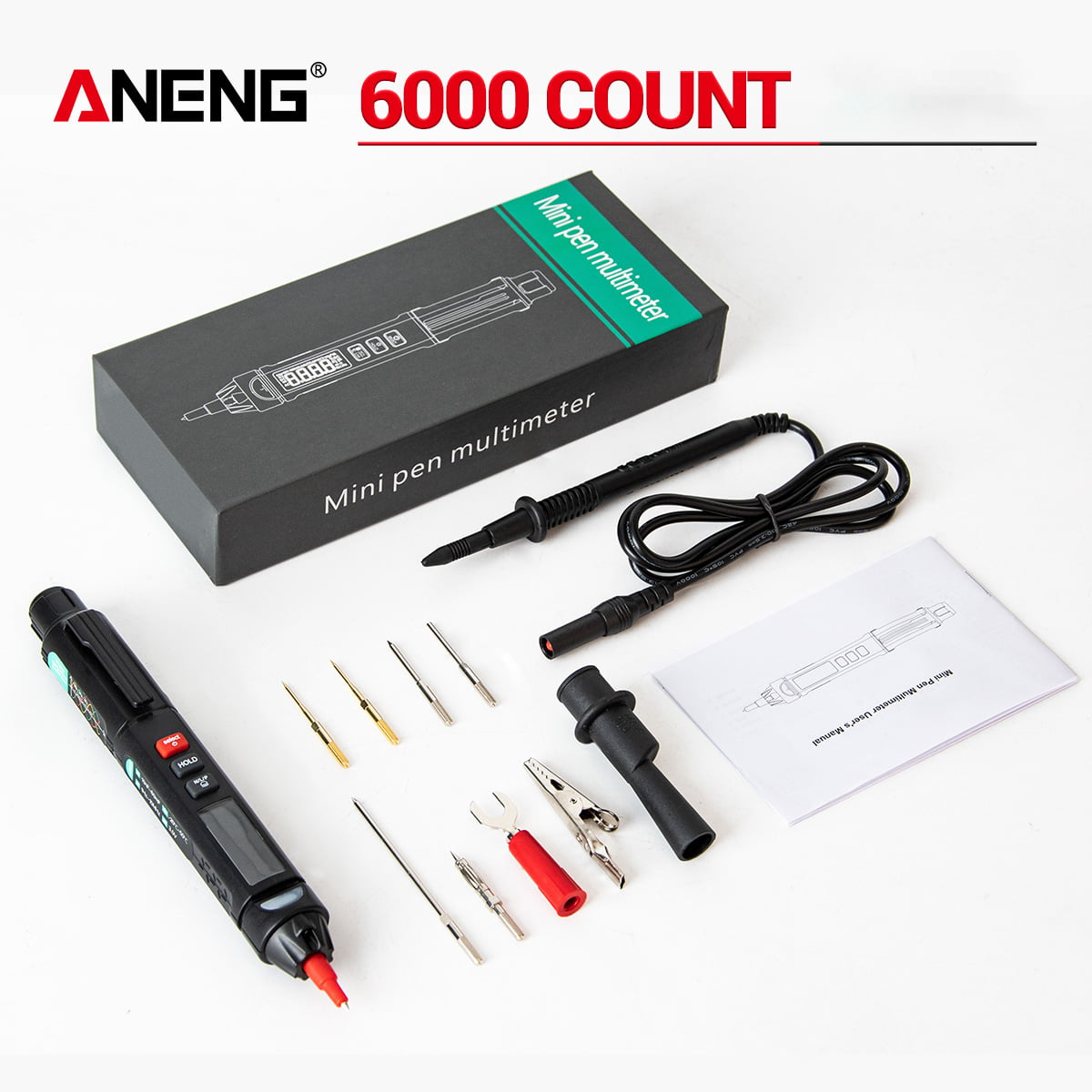 A3008 Multimeter Universal Voltage 6000 Counts Accessory Digital Durable 
