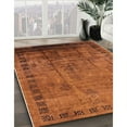 thumbnail image 2 of Ahgly Company Indoor Square Mid-Century Modern Neon Orange Oriental Area Rugs, 6' Square, 2 of 6