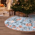 thumbnail image 5 of Sikiie Rose Flowers Nativity Christmas Tree Skirt, Jesus Christian Winter Holiday Tree Mat Decoration(30-48IN)36", 5 of 6