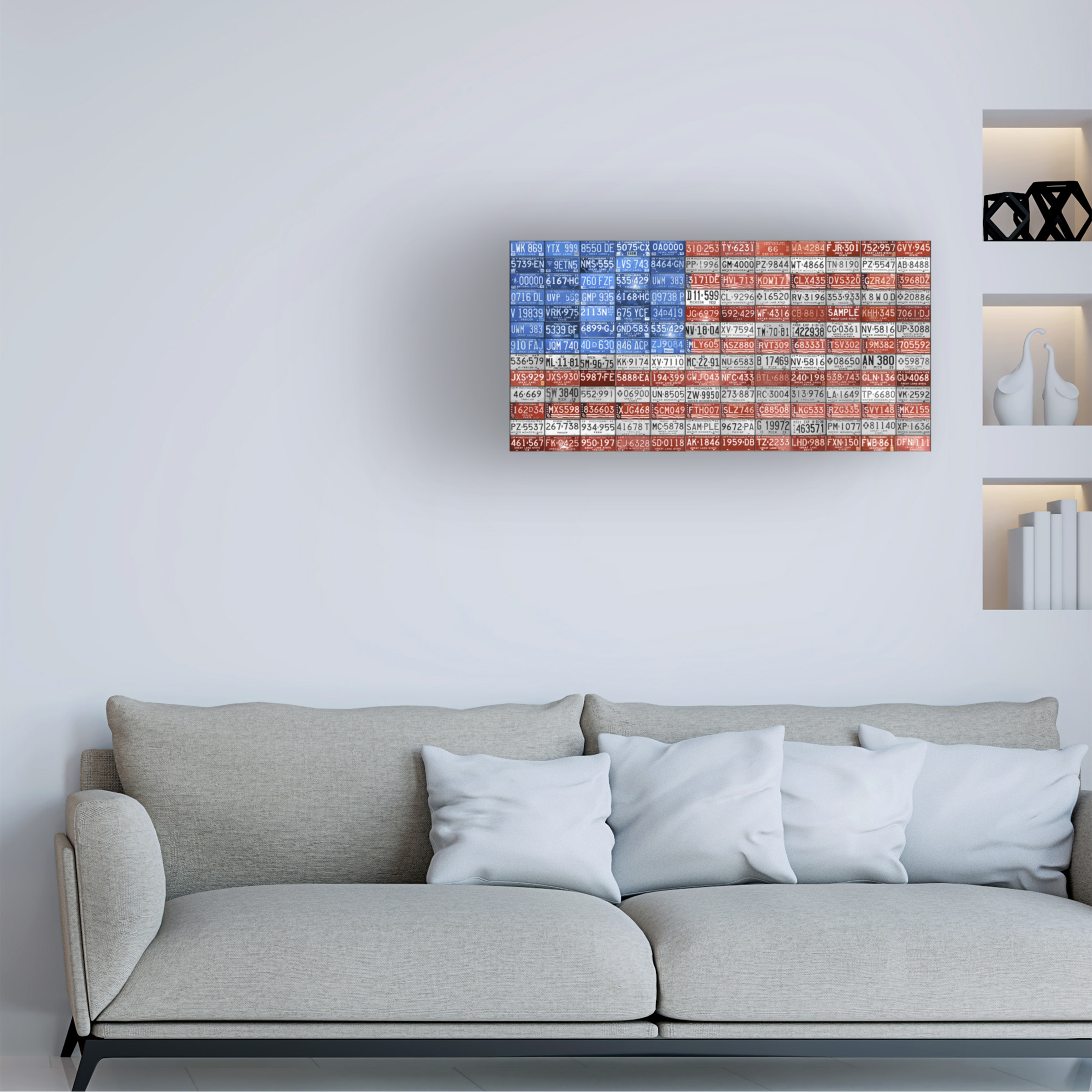 Trademark Fine Art 'Michigan Flag' Canvas Art by Design Turnpike