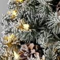 thumbnail image 1 of Open Box Home Heritage Corner 5' Flocked 100 LED Pre-Lit Artificial Christmas Tree, 1 of 10