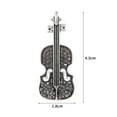 thumbnail image 6 of Yesbay Violin Pin Badge Rhinestone Violin Brooch Metal Lapel Pins Stunning Miniature Brooch for Women Men Clothes Hats Badges Jewelry Accessories, 6 of 8