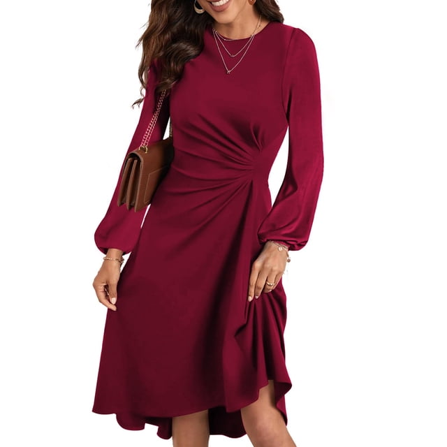 Vestido formal Happy Sailed otoño-invierno de manga larga para mujer