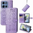 thumbnail image 1 of Funda Cartera FOXDOCK para Motorola Moto G 2025 , Flip PU con Relieve de Gatos y Perros, Tarjetero y Soporte, 1 of 6