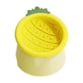 thumbnail image 2 of Bcylexb Adjustable Angle Elevated Dog Bowls, Silicone Fruit Shape Pet Bowls, Antiskid Cat Food and Water Bowl for Puppy and Kitten, Yellow, 2 of 6