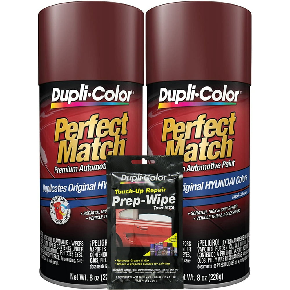 DupliColor Dark Cherry Red ExactMatch Automotive Paint Compatible with Hyundai Vehicles 8 oz