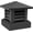 Black- 10" X 10", variant on Chimney Cap, 10" x 10" Aluminum Alloy Chimney Cap, Tapered Top Louvre Rain Windproof Vent Cover Chimneys Caps for Outside Shutter Design Chimneys Flue Cover to fit Existing Flue Tile - Black