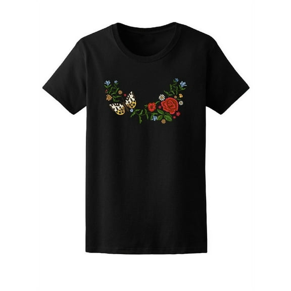 Rose And Garden Tiger Moth T-Shirt Women -Image by Shutterstock, Female x-Large