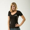 thumbnail image 3 of Rapid Dominance Women V-Neck T-Shirt- Marines- Black- Small, 3 of 4