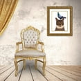 thumbnail image 3 of Fab Funky 12x14 Gold Ornate Wood Framed with Double Matting Museum Art Print Titled - Cat with Pigeon on Head, 3 of 4
