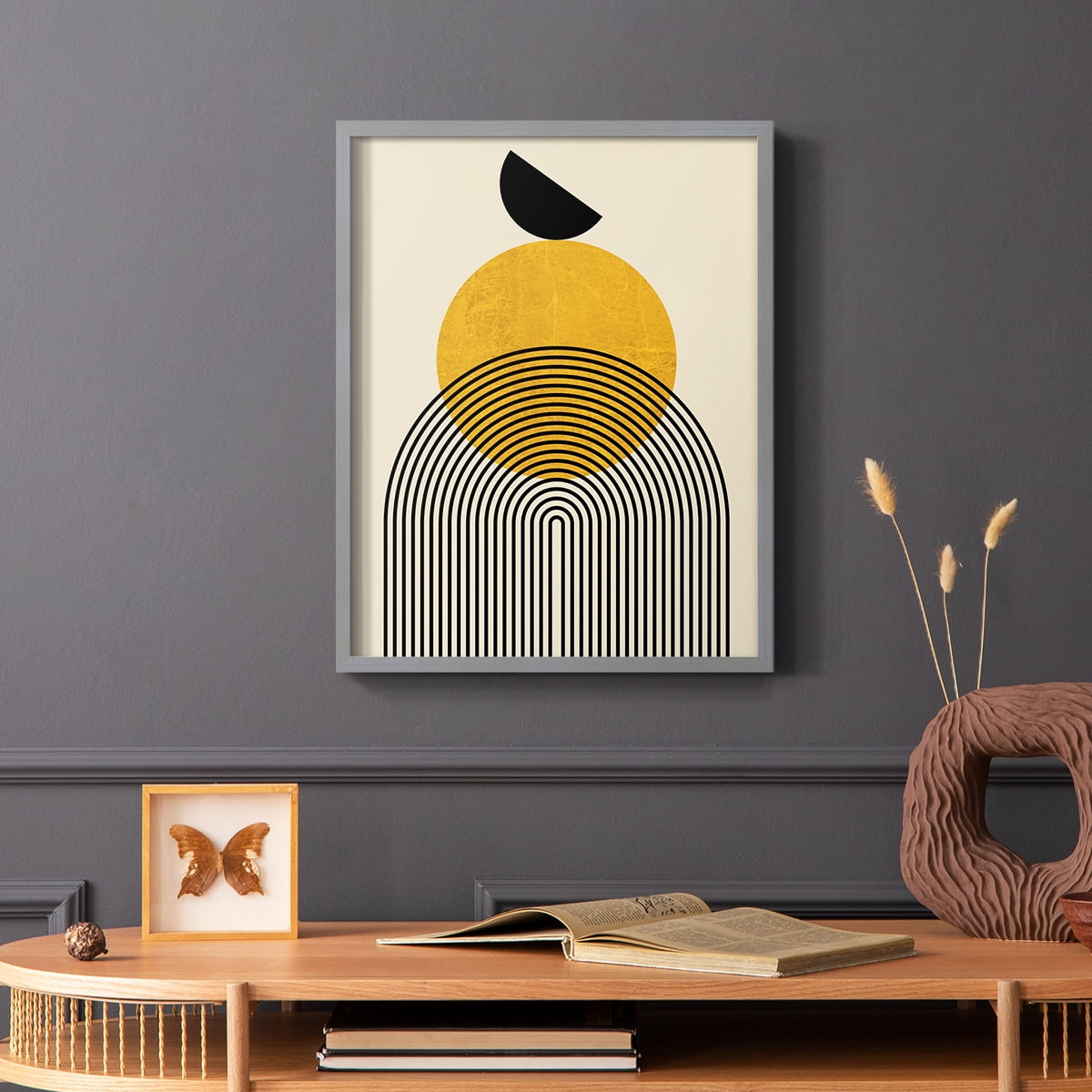 Golden Arches in Gray Solid Wood 8 x 10 Framed Print