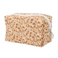 thumbnail image 1 of Ofertas Únicas 1 Pc Bolsa Cosmética Floral Portátil para Mujeres para Viajes Vacaciones Gimnasio Algodón Marrón, 1 of 3