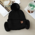 thumbnail image 4 of 1pcs Women's New Autumn Winter Fashion Pom Pom Earflap Solid Color Ear Muffs Cold-proof Thickened Warm Hat Suitable for Outdoor Hiking Exercise Christmas Winter Street Skiing, 4 of 9