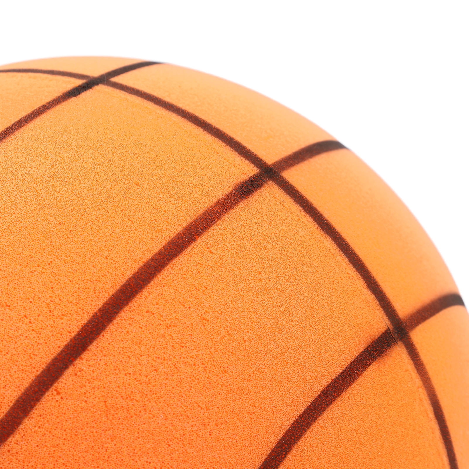 YAHHU Silent Basketball Size 5 (27.5") / 19 cm in Orange - PU Highly Elastic Inflation Free Quiet Bounce Basketball, Improves Hand Eye Coordination for Home Apartment Indoor Kids Training Practice
