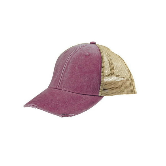 Adams OL102 Distressed Ollie Cap - Naut Red Tan
