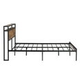 thumbnail image 6 of Soontrans King Size Metal Platform Bed Frame with Square Frame Wooden Headboard&Footboard, Brown, 6 of 8