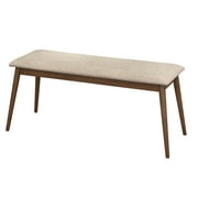 TMS Newington Indoor Dining Bench, Walnut/Mocha