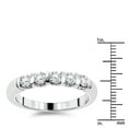 thumbnail image 3 of Ladies 14K Thin Designer Five Stone Natural Diamond Wedding Band (White Gold Size 9), 3 of 3
