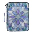 thumbnail image 2 of Haosy Accordion File Organizer Zipper Binder 500 Sheet 6-Tab Expanding File Folder Multi-Pocket 1.2 Inch 3 Ring Purple Blue Floral, 2 of 7