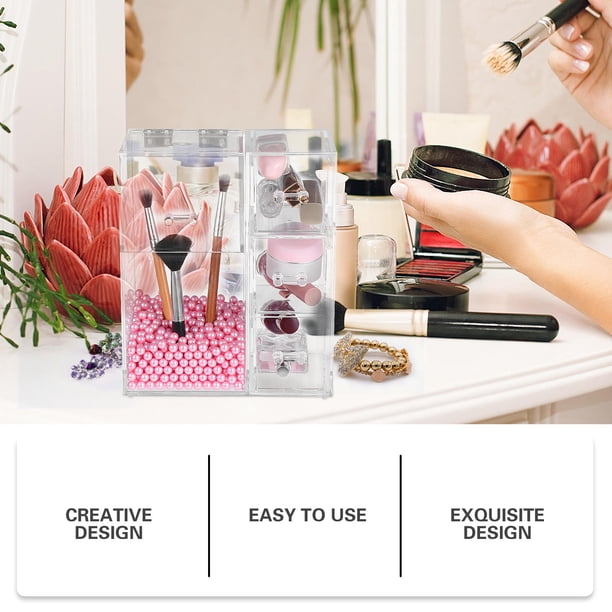 Greenadscape Caja Transparente Para Almacenar Brochas Y Accesorios De Maquillaje Con Chic Para