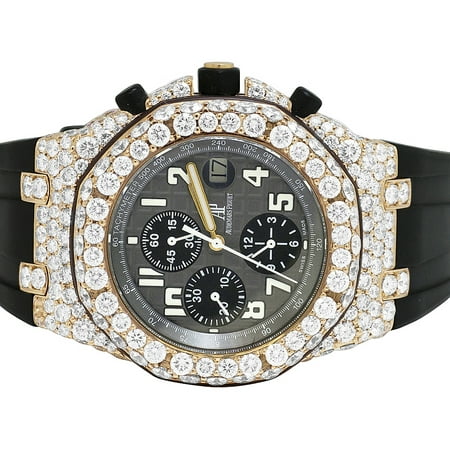 Audemars Piguet Royal Oak Offshore 18K Rose Gold 42MM Diamond Watch 19.5 Ct