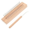 thumbnail image 1 of Miangastore 1 Set Weaving Loom Kit for Scarves Light Brown Wood Metal for Handicraft Enthusiasts, 1 of 9