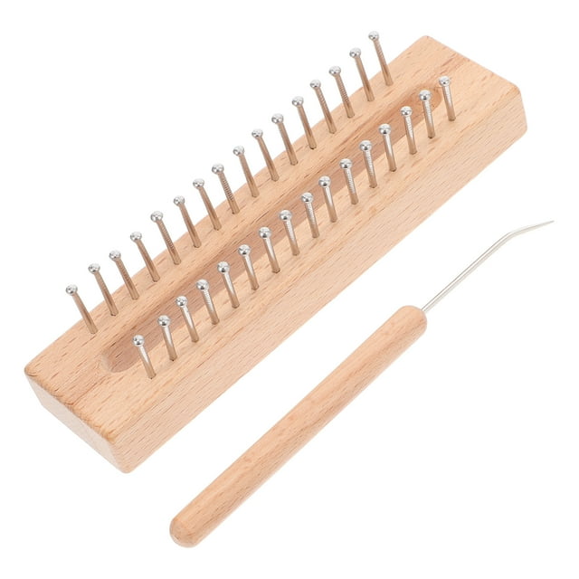1 Set Knitting Loom Accessories Wooden Scarf Loom Woolen Weaving Kit Crochet Hook for DIY