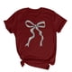 thumbnail image 1 of Blusas de Manga Corta para las Mujeres Divertida Impresión Cuello Redondo Camiseta Vintage, Blusas de Primavera para las Mujeres, 1 of 9