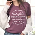 thumbnail image 4 of Love in Faith | Way Maker Short Sleeve | Heather Burgundy | Christian T-Shirts for Women | Faith Based Apparel |Christian Gifts, 4 of 7