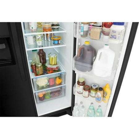 Frigidaire - 25.6 Cu. Ft. Side-by-Side Refrigerator - Black
