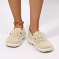 thumbnail image 6 of Rexoro Women's Slip-On Flats Breathable Knit Lightweight Comfortable Daily Casual Walking Shoes Beige 6, 6 of 7