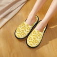 thumbnail image 6 of Fotbe Ears Of Corn Pattern Women's Fuzzy Slippers Plush Slippers Fluffy Winter House Shoes Indoor and Outdoor-Large, 6 of 8