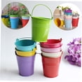 thumbnail image 4 of FUTUREORYY 10Pcs Assorted Color Metal Hanging Flower Pots for Balcony Garden and Patio Decoration, 4 of 6