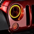 thumbnail image 4 of Conjuntos de faros delanteros para Jeep CJ-8 CJ-7 para Wrangler JK TJ LJ Faros delanteros LED redondos de 7 pulgadas y 60 W con conjunto de lámpara delantera ámbar blanca, 4 of 5