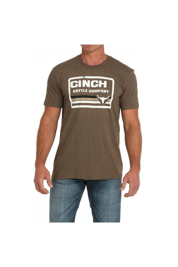 Cinch Men's Brown Cattle Company Short Sleeve T-Shirt MTT1690675