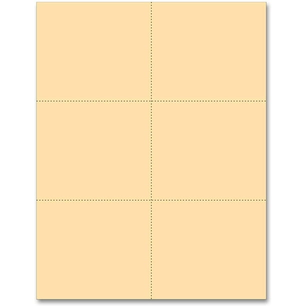 Laser Printer Blank Perforated Cards 6 up per Page, for School Registration Cards, Flower