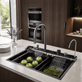 Stainless Steel Kitchen Sink, Large Single Bowl Workstation Sink with ...
