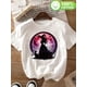 thumbnail image 1 of Women's Witch Graphic T-Shirt - Soft Crew Neck Casual Top with Witch, Purple & Pink Magical Design - everyday & Halloween Party outfit - Machine Washable Women's Clothing, Seasonal Fashion, 1 of 6