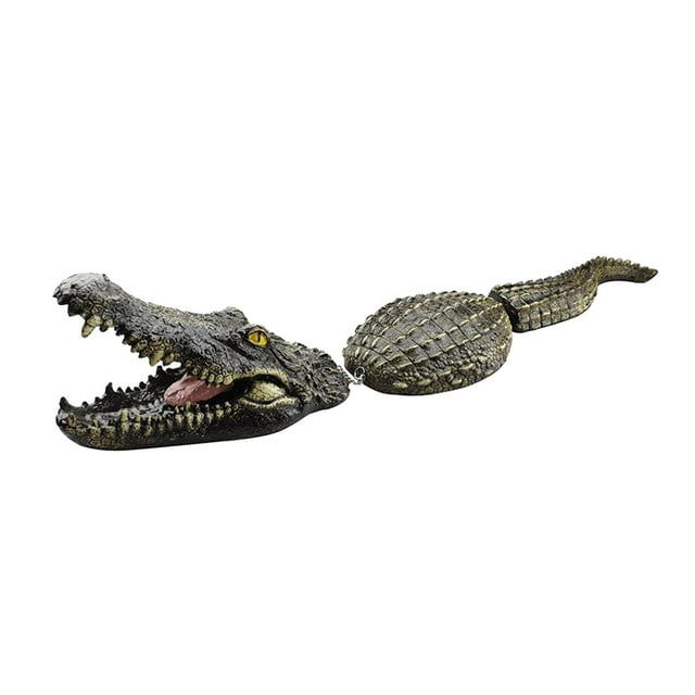 S SERENABLE Leurre de Crocodile Flottant en Résine Idéal pour Piscine Parc Patio