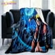 thumbnail image 1 of Manta de franela con estampado de personajes de dibujos animados japoneses famosos, funda de edredón para sofá, ropa de cama de viaje, salida, 1 of 4