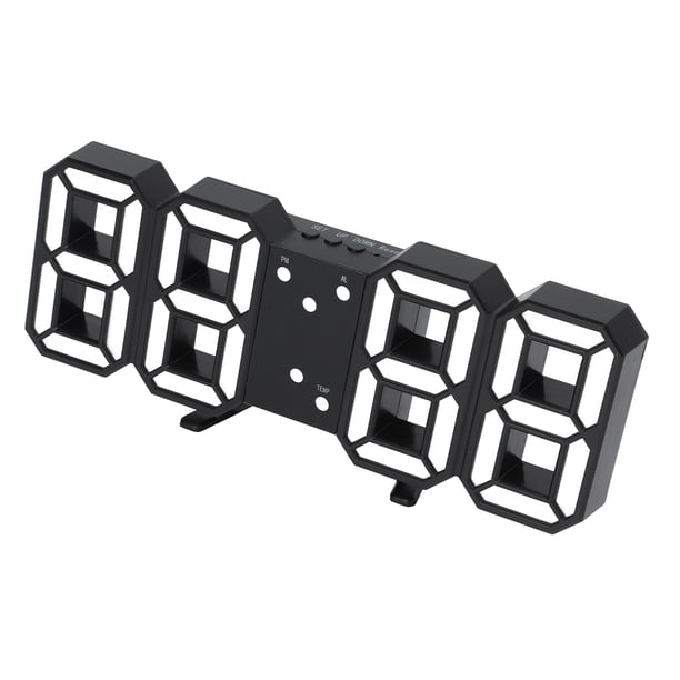 Reloj Electrónico 3d Con Pantalla Grande LED, Control De Voz Inteligente, Tres Modos De Visualización, Estéreo, Digital, Despertador De Pared Luminosa
