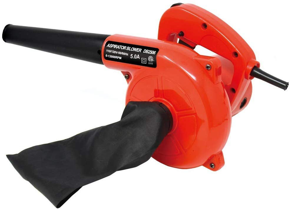 Toolman Corded Electric Compact Leaf Blower Sweeper Vacuum Cleaner 5.0A 6 Speed 13000RPM DB2506